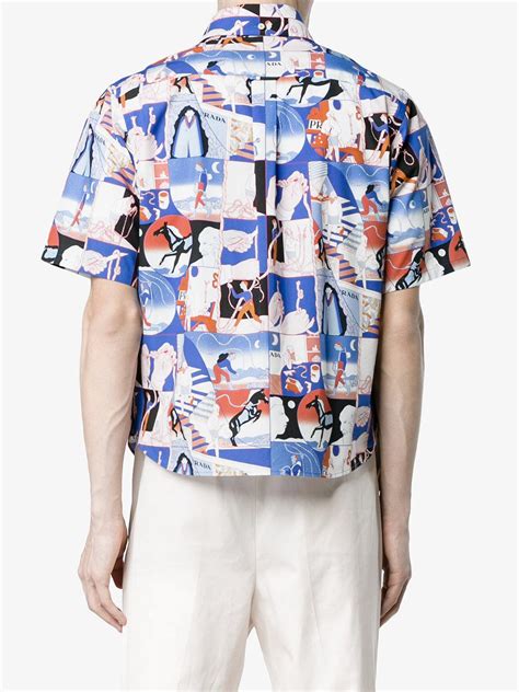 prada comic shirt men|prada cettire men's shirt.